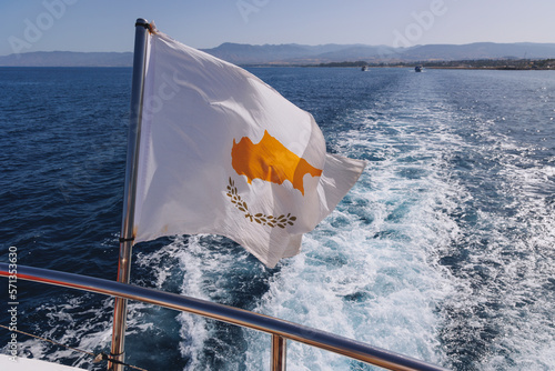 Canvas Print Boat trip along Akamas Peninsula in Cyprus island country