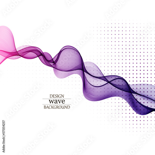 Lilac transparent waves abstract background, abstract wavy background, movement of lines
