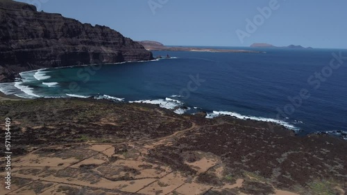 Orzola, Lanzarote island, Canary Islands, Spain, Europe. High quality 4k footage