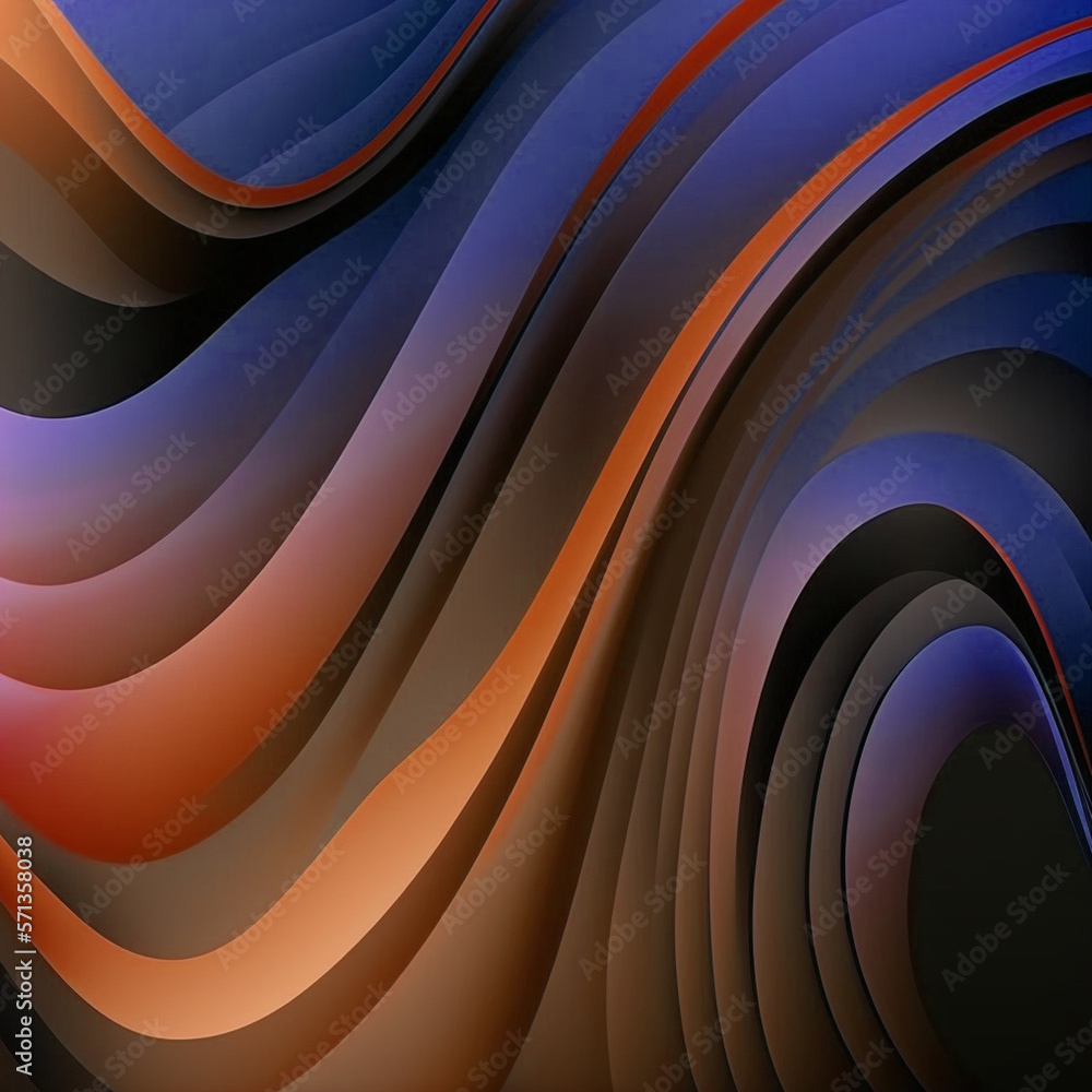 ภาพประกอบสต็อก Abstract Background, Generated Art, Waves Structure ...