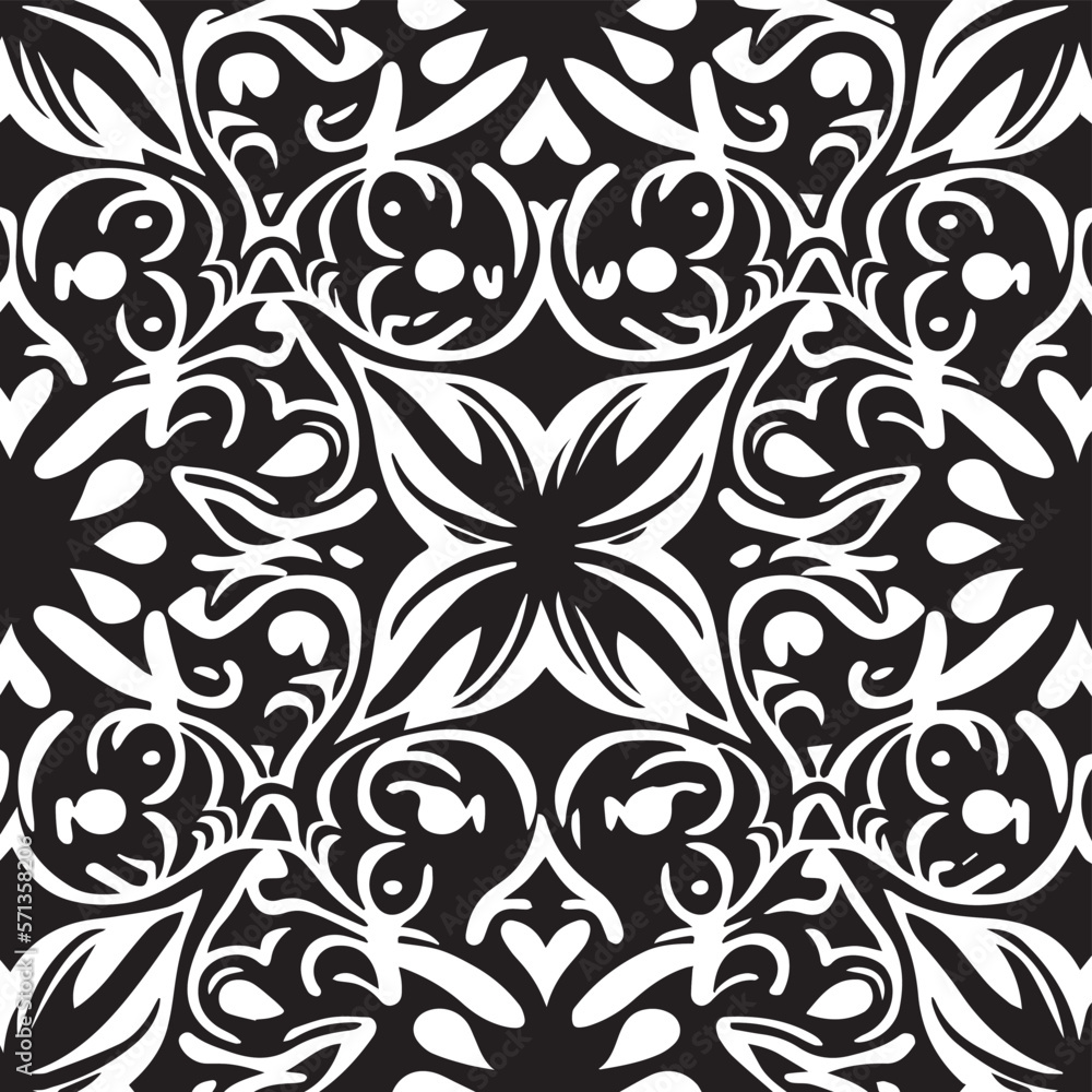 Trendy vector graphics collection that includes colorful Indian-inspired designs as well as classic Western baroque elements. Our selection features repeating monochrome patterns and intricate