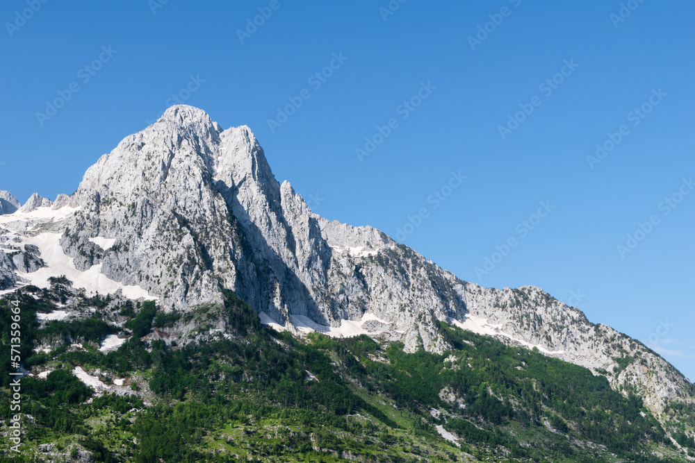 View of Dajti mountains in Albania