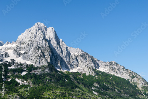View of Dajti mountains in Albania