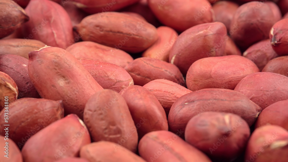 top view of a pile of fresh peanuts top view of a pile of fresh peanuts