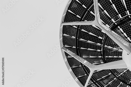 Solar panel, movable, directed to the sun, sustainable future