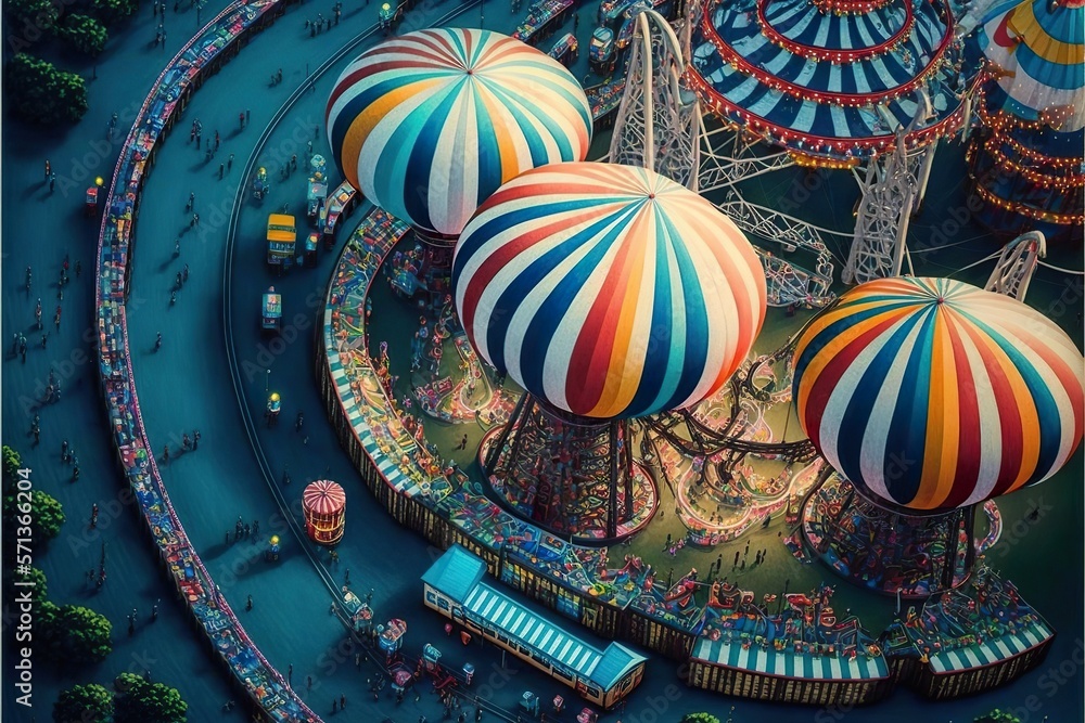 Amusement park created with Generative AI Amusement park created with Generative AI