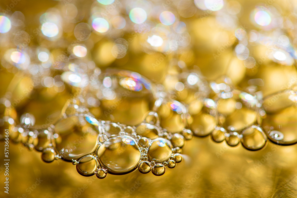 Fototapeta premium Soap bubbles, soap bubbles in closeup creating abstract background, selective focus.