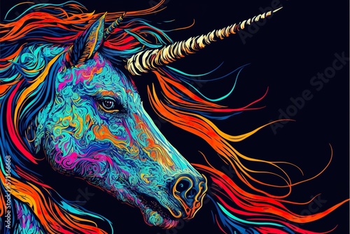 Unicorn created with Generative AI 