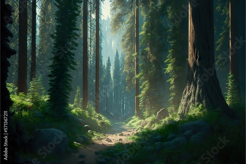 Forest created with Generative AI 