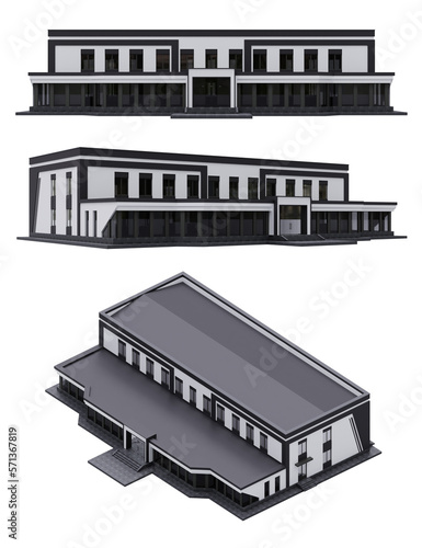 Modern Building isolated