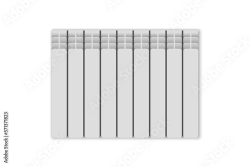 3d realistic heating battery. Radiator isolated