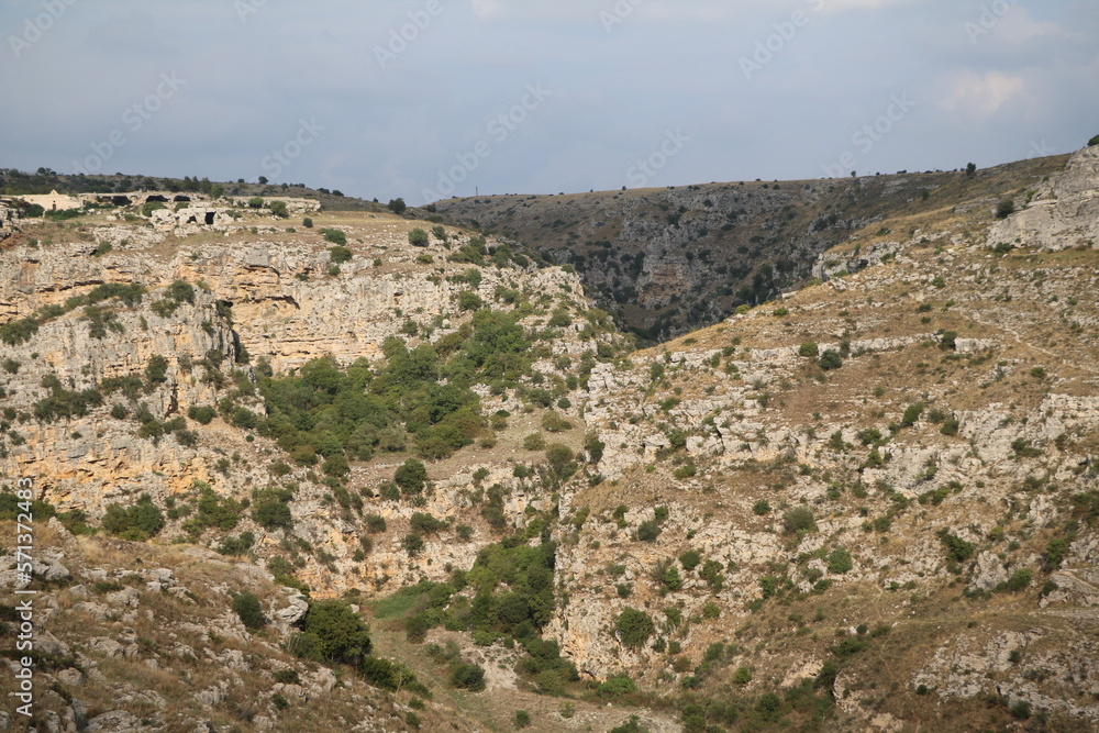 Holiday in the gorge of Matera, Italy