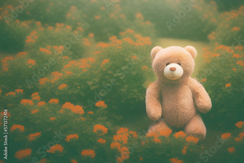 Teddy Bear, Mother's Day, March 8, greeting card, Valentine's Day. generative ai   © AndErsoN