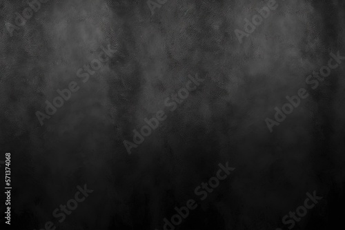 Dark concrete textured wall background.black cement wall texture for interior design. dark edges.copy space for add text. Generative AI