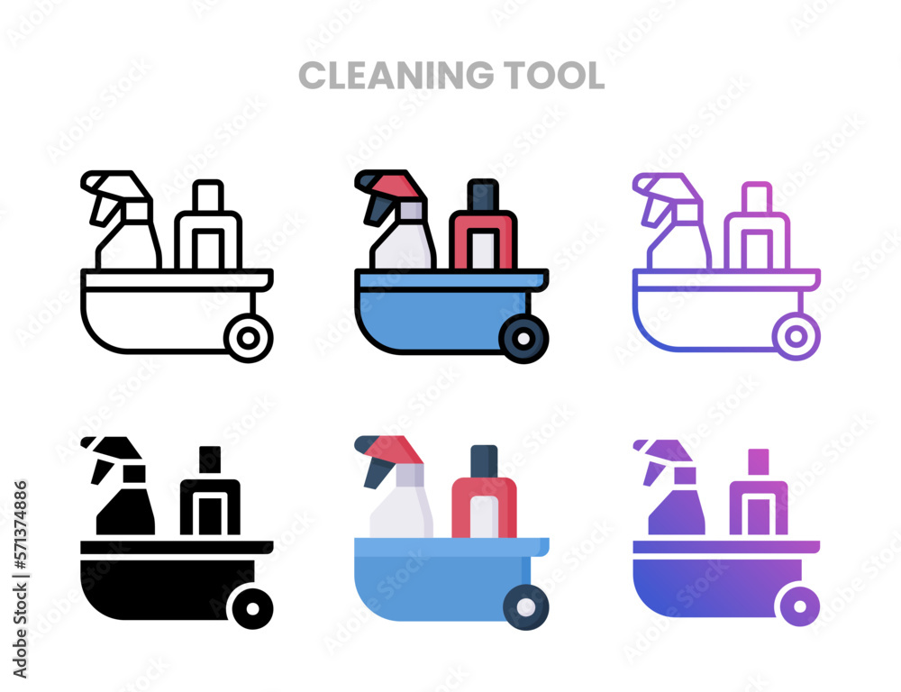 Cleaning Tool icons vector illustration set line, flat, glyph, outline color gradient. Great for web, app, presentation and more. Editable stroke and pixel perfect. Cleaning Tool icons vector illustration set line, flat, glyph, outline color gradient. Great for web, app, presentation and more. Editable stroke and pixel perfect.