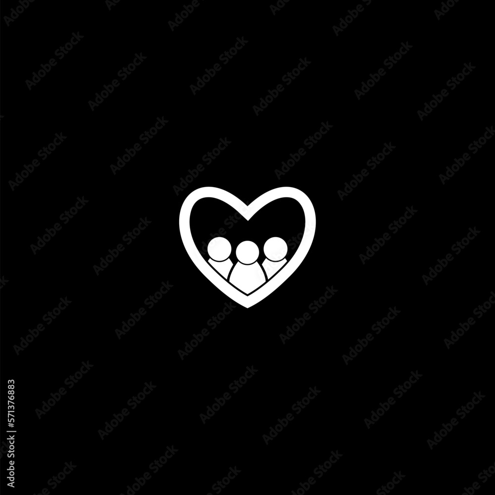 Humanity People Logo icon isolated on dark background Humanity People Logo icon isolated on dark background