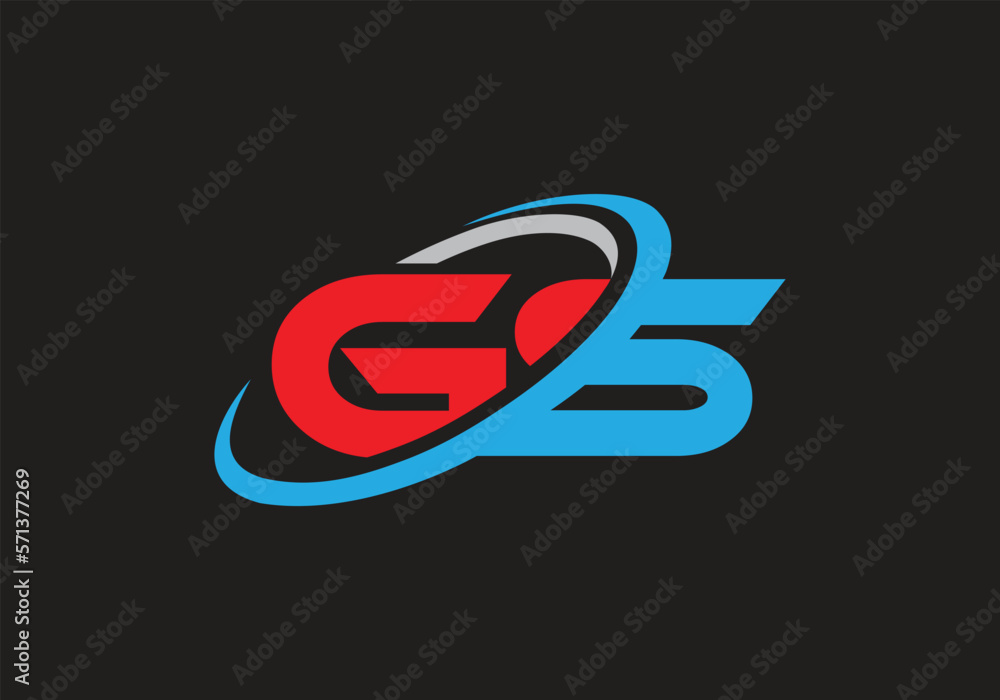 GS text logo design for your business GS text logo design for your business