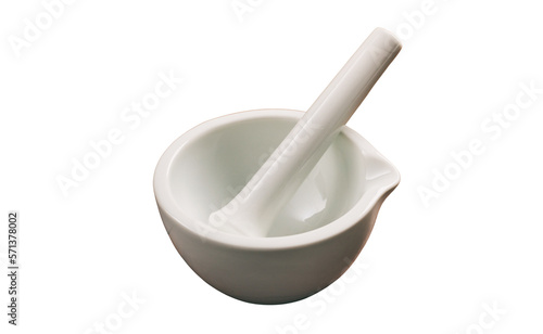 Mortar and pestle isolated on transparent background. PNG