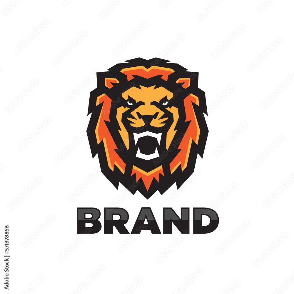 Modern mascot lion logo that symbolizes power, protection, and determination. Modern mascot lion logo that symbolizes power, protection, and determination.