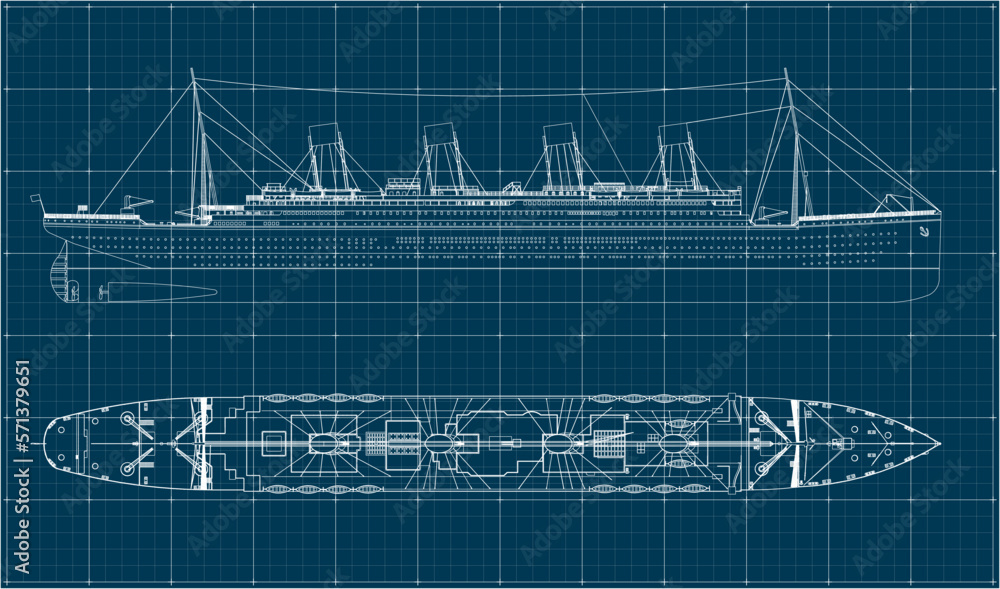 British transatlantic steamer. The largest passenger ship in world ...