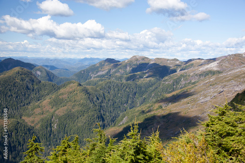 The Scenic View Of Mountains Outside Ketchikan Town