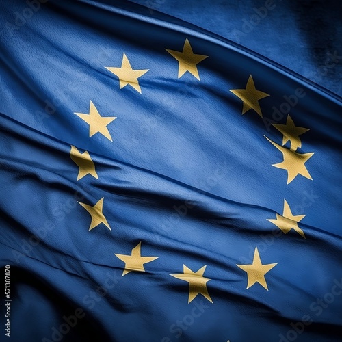 Bring the colors of Europe to your project with this image of the European flag, featuring the twelve stars of the European Unio photo
