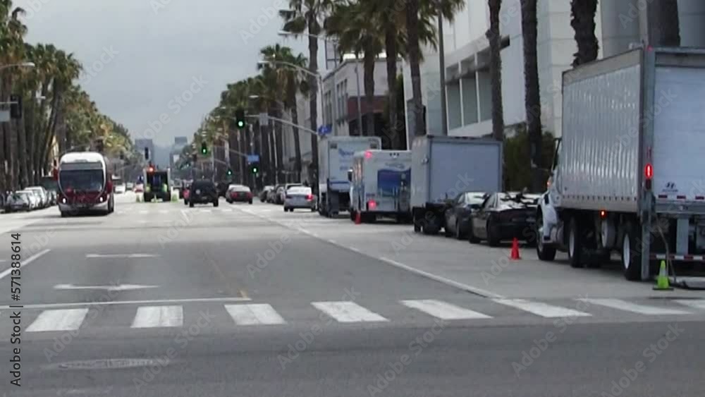 City Street Santa Monica California With Bus Turning In Front Of Camera
City Street Santa Monica California With Bus Turning In Front Of Camera