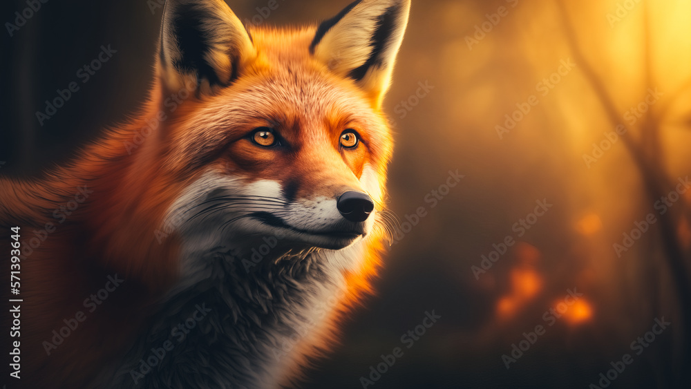 Obraz premium Red Fox. The species has a long history