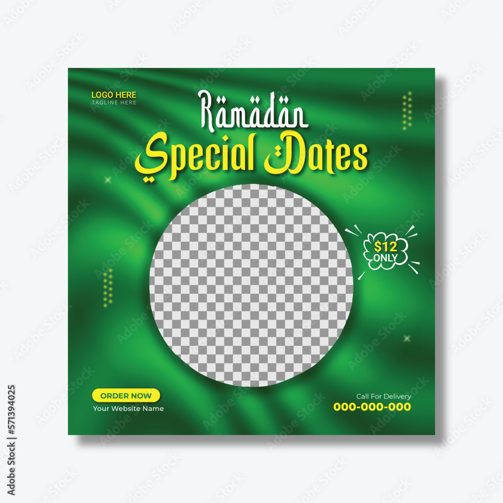 Ramadan dates fruit sale social media post design template Ramadan dates fruit sale social media post design template