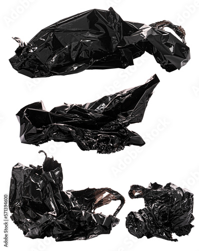 Realistic black foil with shrunken structure