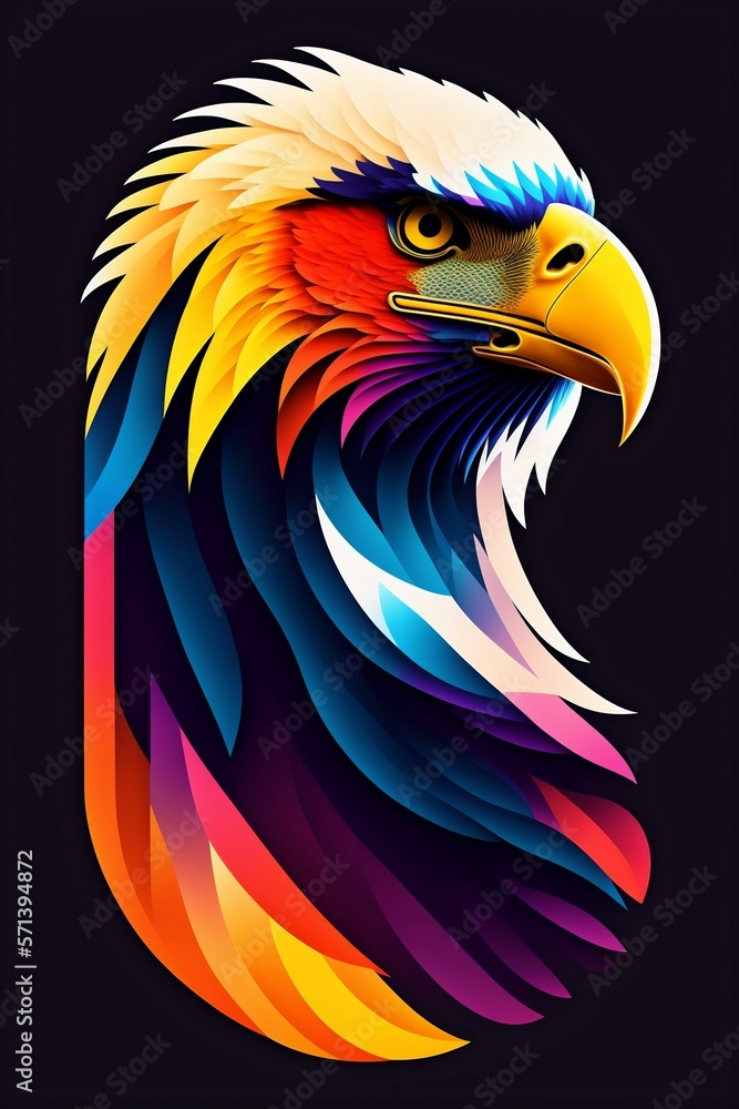 Fototapeta premium colored eagle