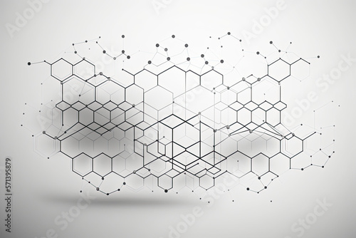 Geometric hexagon lines and dots connection, white background, splash, design, paint, illustration, vector, grunge, drop, art, decoration, pattern, ink, texture, color, colorful, confetti, shape,