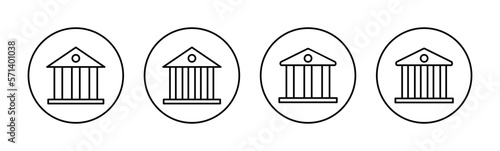 Bank icon vector for web and mobile app. Bank sign and symbol, museum, university