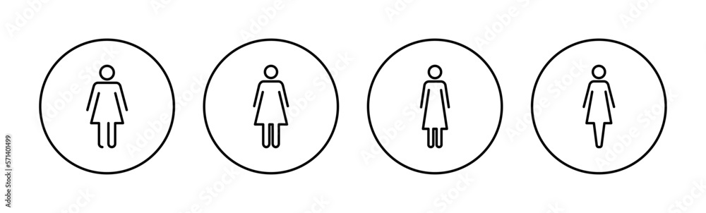 Female icon vector for web and mobile app. woman sign and symbol Female icon vector for web and mobile app. woman sign and symbol