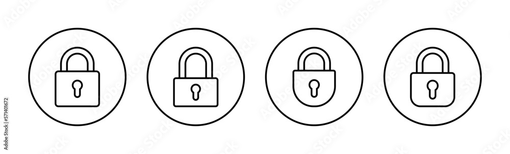 Lock icon vector for web and mobile app. Padlock sign and symbol ...