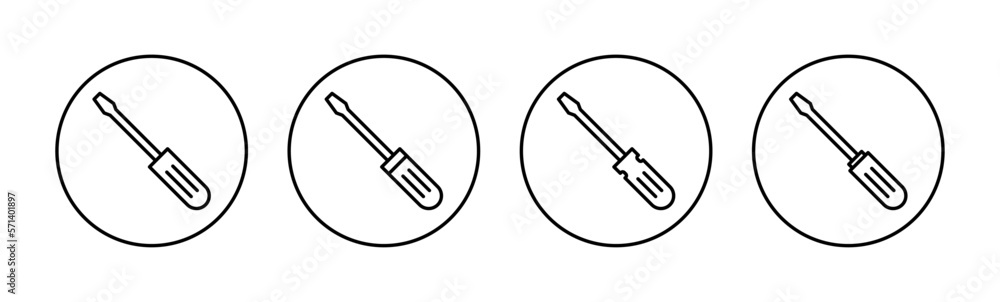 Screwdriver icon vector for web and mobile app. tools sign and symbol Screwdriver icon vector for web and mobile app. tools sign and symbol