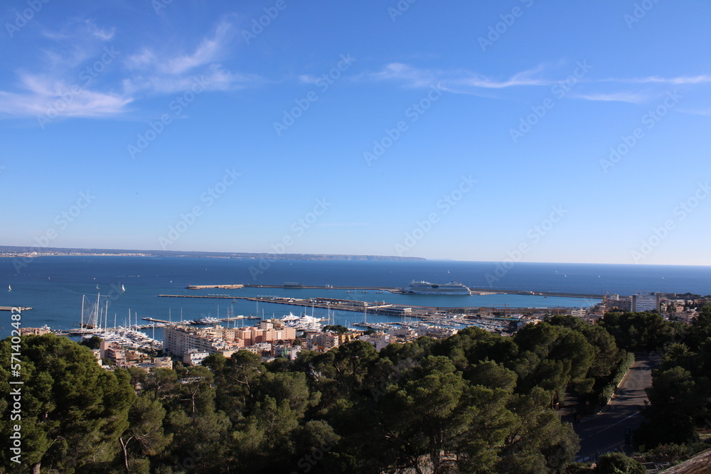 Infrastructures and the Castell of Bellver on the island of Palma de Mallorca