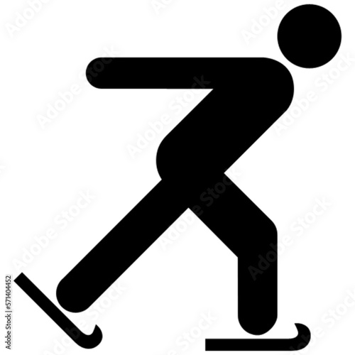 ice skating vector, icon, symbol, logo, clipart, isolated. vector illustration. vector illustration isolated on white background.