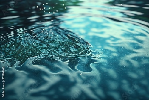 Close up water surface background. Generative AI illustration