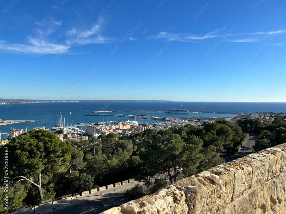 Infrastructures and the Castell of Bellver on the island of Palma de Mallorca