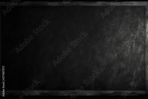 Old black wall. Black background. Black texture. Blackboard. Grunge wallpaper. Generative AI
