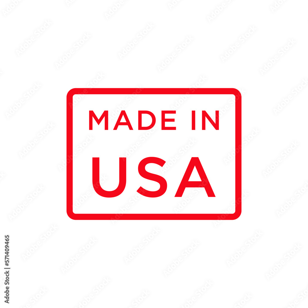 Made in USA stamp icon vector logo flat design Made in USA stamp icon vector logo flat design