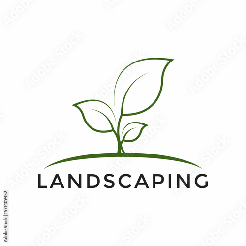 Simple Landscaping Logo Design Template