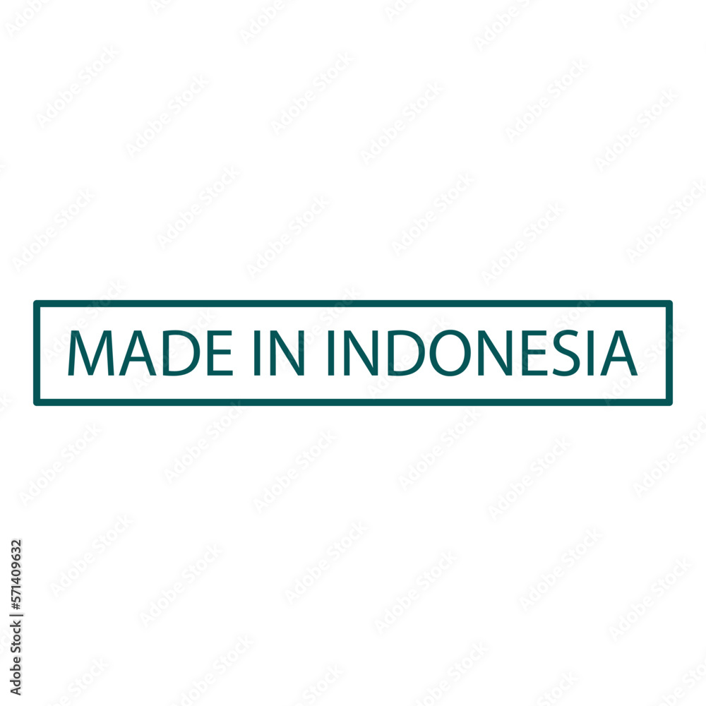 Made in Indonesia stamp icon vector flat style Made in Indonesia stamp icon vector flat style