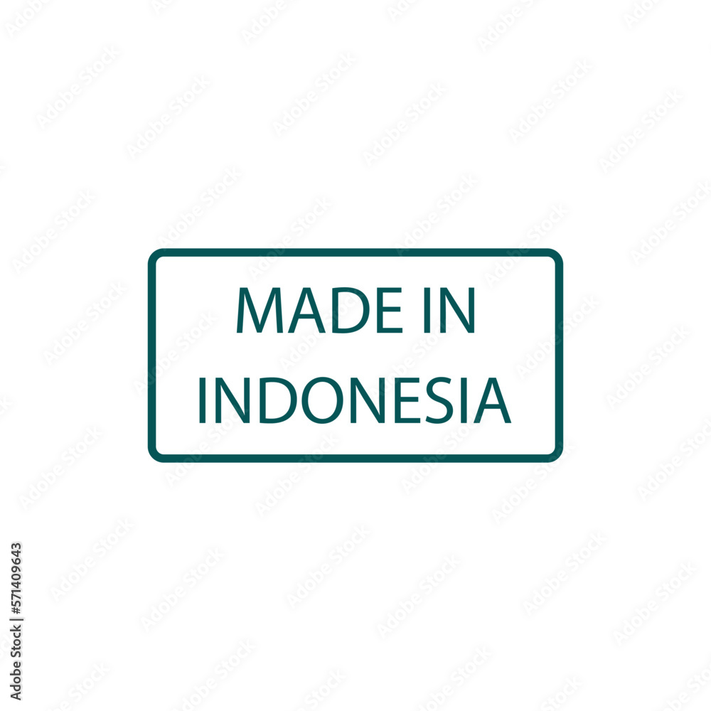Made in Indonesia stamp icon vector flat style Made in Indonesia stamp icon vector flat style