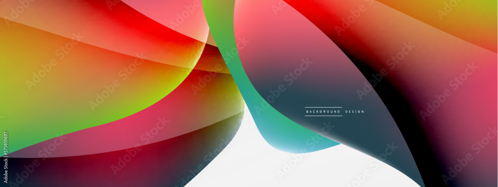 Abstract background. Fluid gradient color wave template for wallpaper, banner, background or landing