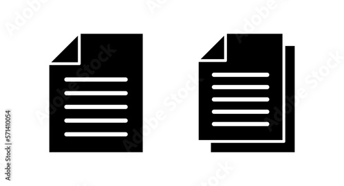 Document icon vector illustration. Paper sign and symbol. File Icon