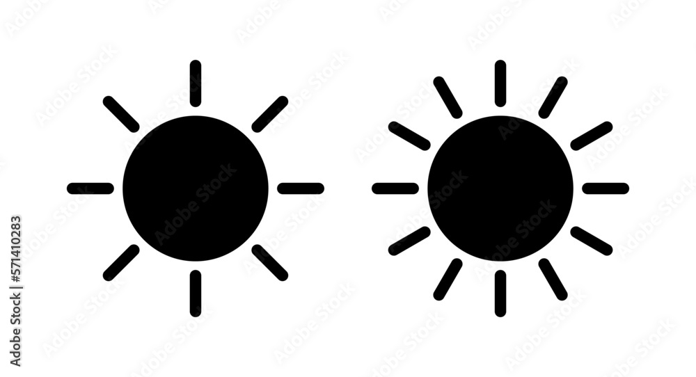 Sun icon vector illustration. Brightness sign and symbol. Sun icon vector illustration. Brightness sign and symbol.