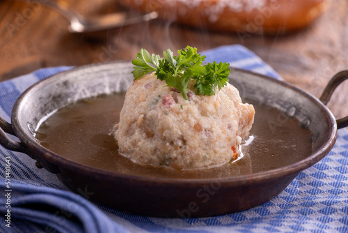 austrian ham dumpling soup photo