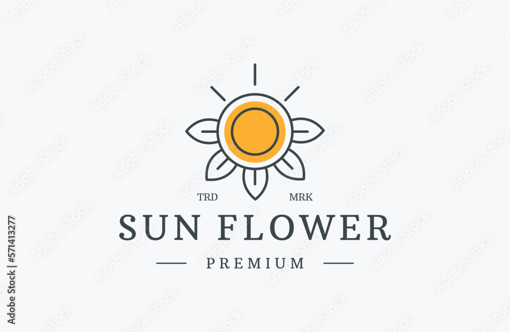 Sunflower logo icon vector illustration Sunflower logo icon vector illustration